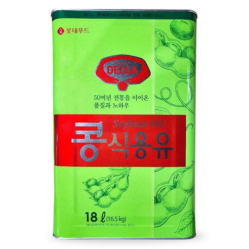 마자킹 롯데 콩식용유 18L, 롯데 식용유 18L 1개