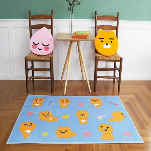 홈앤키즈 카카오프렌즈 대형(150cm X 100cm) 극세사 프린트 러그 매트 라이언 아이방 거실 놀이방 카페트 - 러그/카페트 | 쿠팡