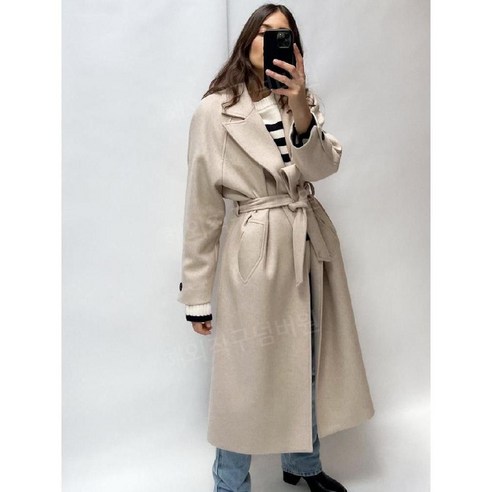 ZARA 여성용 와이드 핏 캐주얼 청바지 3Y1007 자라 10 ZARA 자라 울 블렌드 모직 롱 코트 재킷