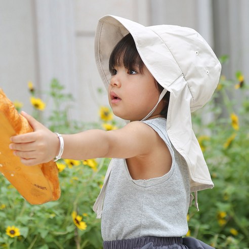 완벽한 자외선 차단과 스타일을 겸비한 베베코지 유아 아기 플랩캡 버킷햇