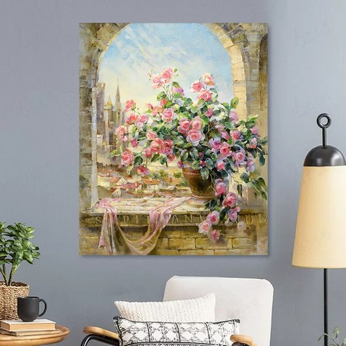 여름보석십자수 추천 상품큰귀멍멍 예쁜 DIY 보석 십자수 캔버스형 비즈공예 50x40cm 제품 사진