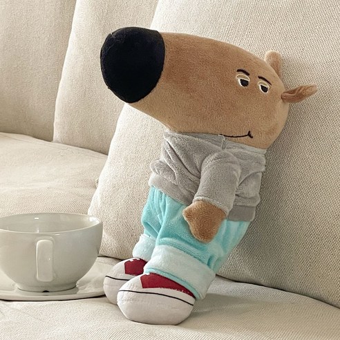 CHILL GUY 칠 가이 밈 칠가이 인형 쓸데없는 선물, 1개, 기본, 22cm