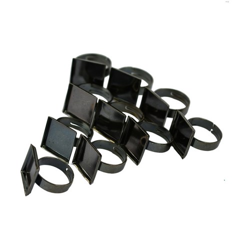10Pcs 16mm 스퀘어 베젤 조절 링 빈 기본 카보 숑 링 결과