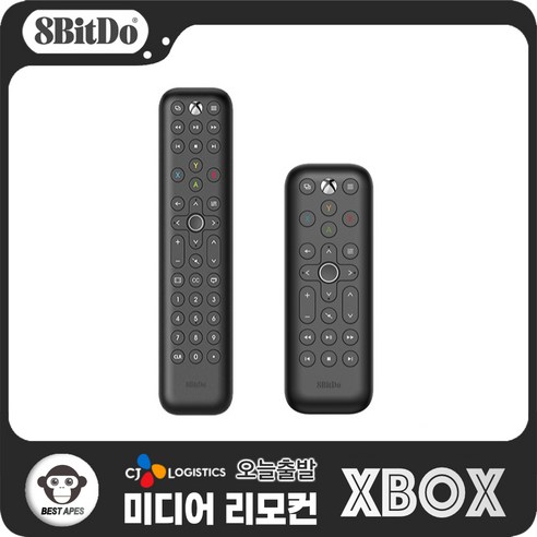 8BitDo Xbox 미디어 리모컨 엑스박스 콘솔용 TV 게임 컨트롤러 (Xbox One/Xbox Series X/S 정식 라이센스), 롱, 1개