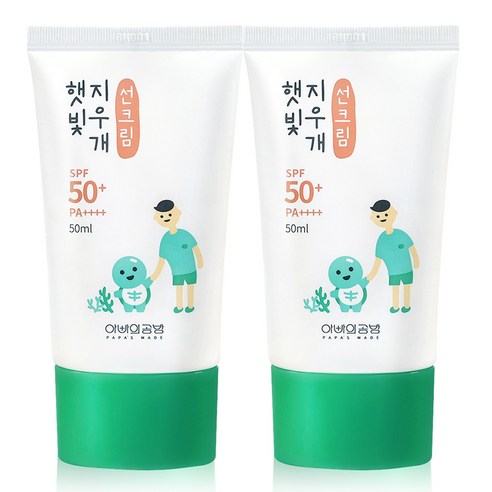 아빠의공방 햇빛지우개 무기자차 선크림, 50ml, 3개