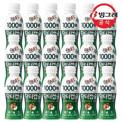 빙그레 닥터캡슐 1000배 사과 요구르트 130ml (24팩) 유제품