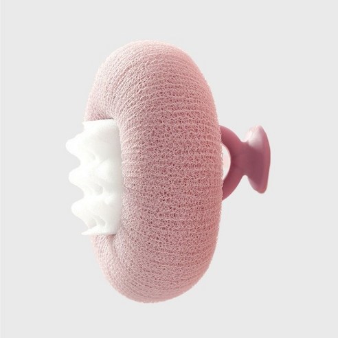 부누아카 마사지 부드러운 샤워볼, 1개, 1개입, 보라