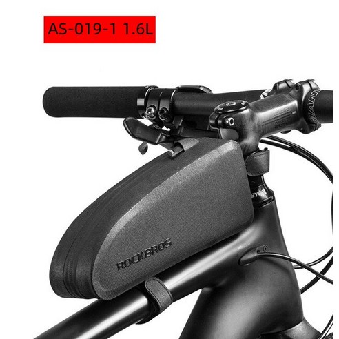 ROCKBROS 사이클링 자전거 자전거 탑 프런트 튜브 가방 방수 프레임 가방 대용량 MTB 자전거 파니 케이스 자전거 액세서리, AS-019-1 1.6L