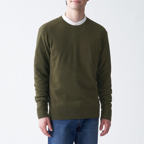 무인양품 MUJI 남성 야크 혼방 울 스웨터 AAA06A0A