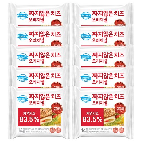 [동원] 덴마크 짜지않은 치즈 오리지널, 252g, 10개