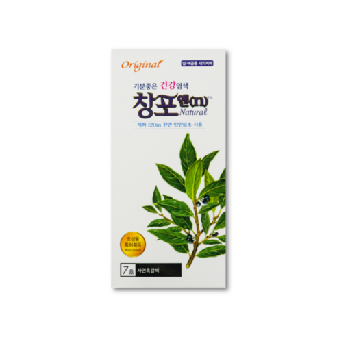 중외제약 창포엔 내추럴 새치 염색약 100g 7호 자연흑갈색, 1개입