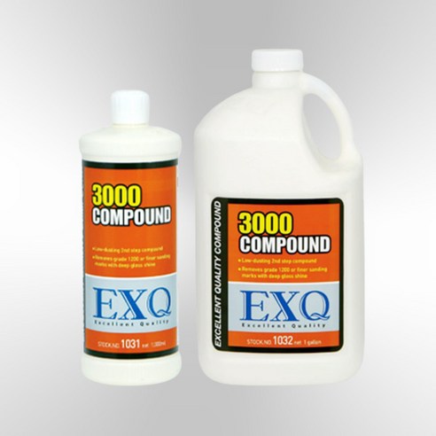 이엑스큐 3000방 컴파운드 EXQ 3000 COMPOUND SN1031(1L) 2차컴파운드 차량광택 1차컴파운딩 스크래치 제거 도장표면 광택 특수공법제조 연마입자의 순도개선, 1개