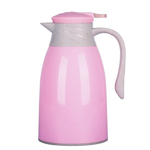 ZZJJC 대용량 보온포트 온수병 가정용 유리진공 이중 내담 커피포트 사무용 선물, 분홍색4, 1.9리터 컬러박스 16매 세트
