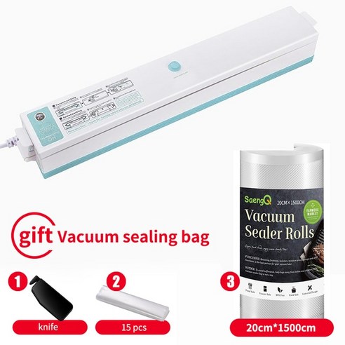 [XIG] 진공 포장기 Sous Vide Vacuum Sealer 220V/110V 식품 저장을위한 새로운 식품 포장기 진공 포장용 진공 봉투, blue-20cm-1500cm_폴란드