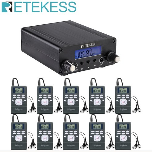 Retekess TR508 무선 FM 방송 송신기 라디오 방송국 드라이브 인 교회 회의 번역용 PR13 10 피스 - 레코딩장비 ...