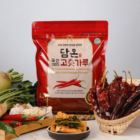 태양의 정기를 담은 담온 국산 고춧가루로 깊고 풍부한 맛을 완성하세요.