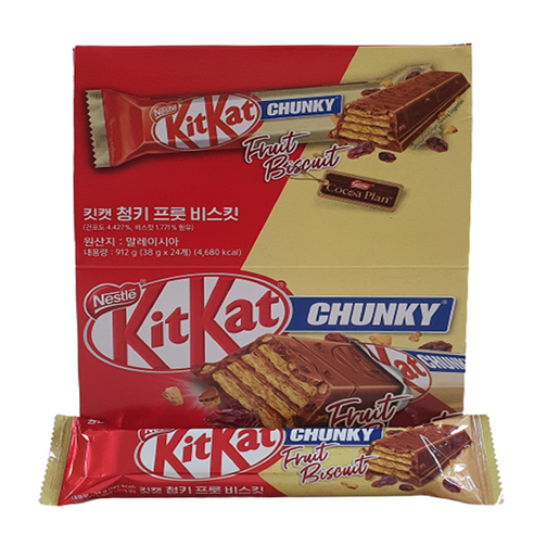 네슬레 킷캣 프룻비스킷 38g 한박스, 24개