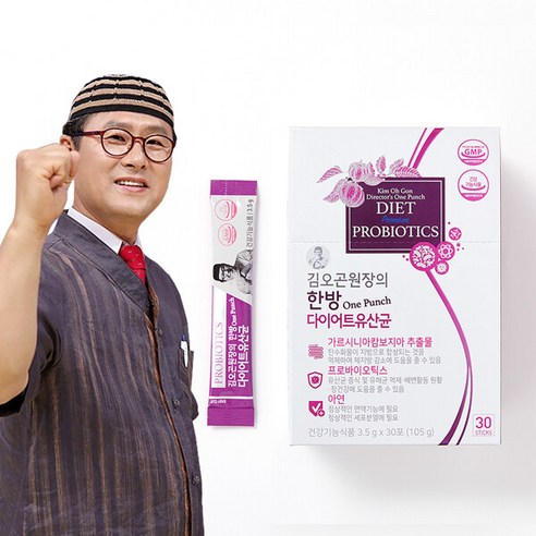 김오곤 원장의 한방(One-Punch) 다이어트유산균 30포(1개월분), 단품, 1개