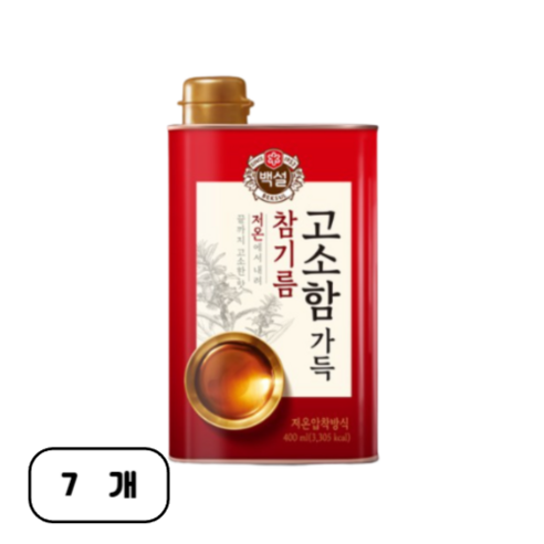 백설 고소함 가득 참기름, 400ml, 42개