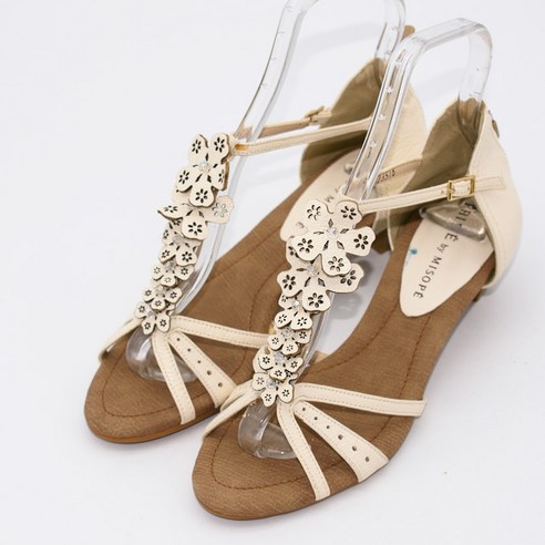 2445.미소페 PRIPE 앵클스트랩 로우힐샌들/정품/여성