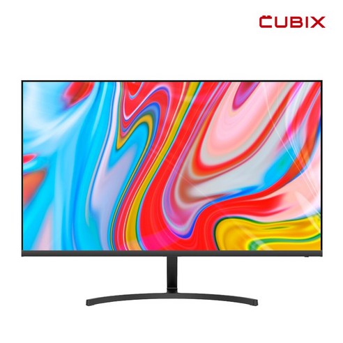 모니터24인치 큐빅스 60.4cm (24인치) FHD LED 75Hz 사무용 게이밍 컴퓨터모니터 LE-240FM, 중소기업 24인치모니터