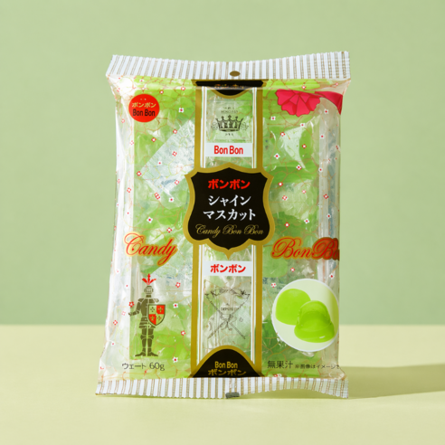 봉봉캔디 샤인머스켓향 일본 수입 리퀴드 필링 드랍 봉봉, 60g, 1개
