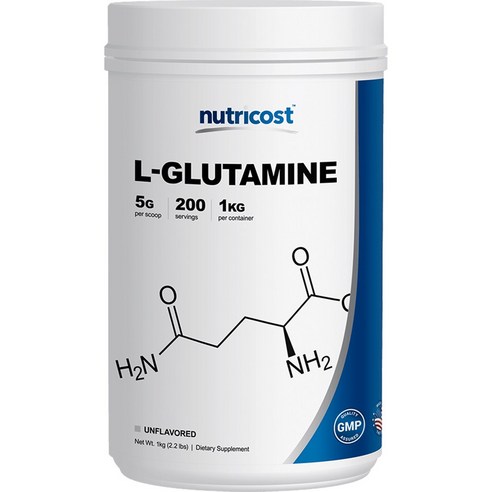 뉴트리코스트 L-글루타민 파우더 1kg 1개 1서빙 5g 200회분 L-Glutamine Powder [1 KG] [Unflavored]