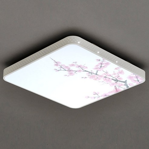 led 방등 거실등 캐릭터 꽃 등 기구 점타공 벗꽃조명 50W 플리커프리