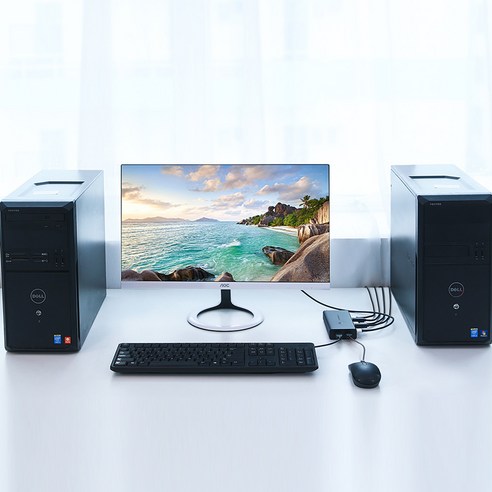 유그린 4K 60Hz HDMI USB KVM 스위치 - 다기능으로 편리한 작업환경 구축