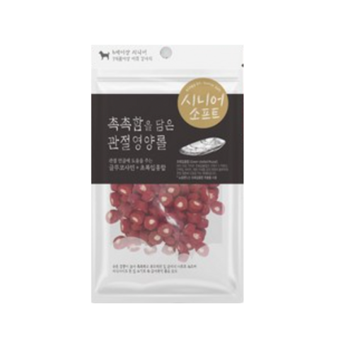 퍼피아이 시니어소프트 강아지 간식 100g, 관절영양롤, 6개