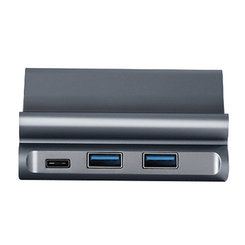USB C 허브 타입 C 도킹 스테이션 전화 스탠드 4K HDMI 호환 USB 3.0 RJ45 MacBook Huawei Samsung, 하나, 그레이 실버