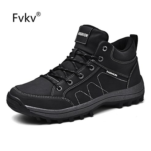 Fvkv등산 신발 남성 등산 하이킹 부츠 품질 야외 패션 캐주얼 신발