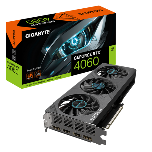 기가바이트 GIGABYTE 지포스 그래픽 RTX4060 EAGLE OC GDDR6 8GB 128BIT