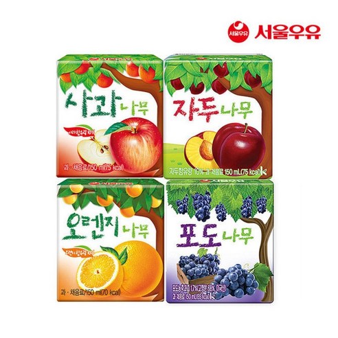상큼한 과일 맛과 영양을 한 번에, 서울우유 사과나무+자두나무