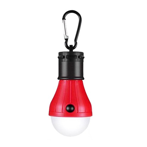 Lixada 휴대용 LED 캠핑 전구 야외 텐트 램프 후크 랜턴 비상 조명 3 빛 mpdes, 1세트, 레드