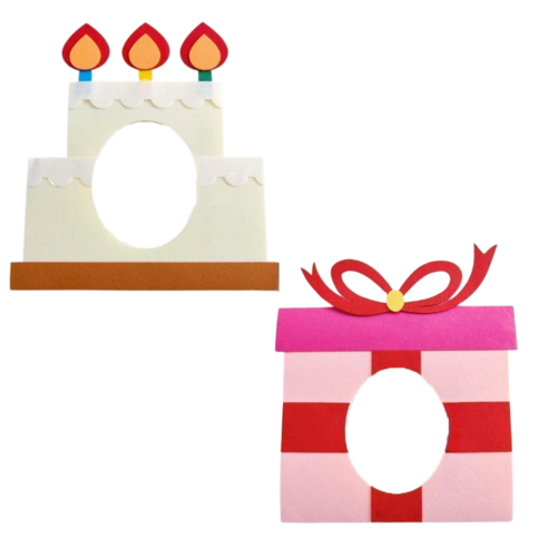 베르트폴 생일파티 가면세트, 케이크+선물박스