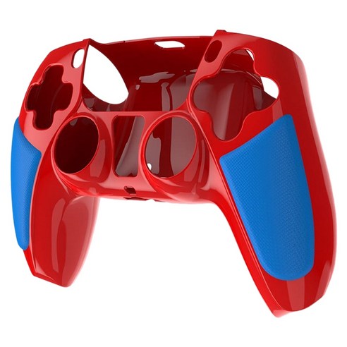 PS5 컨트롤러 커버 피부 실리콘 보호 커버 케이스 게임 패드 컨트롤러 미끄럼 방지, 빨강, 파랑, 하나