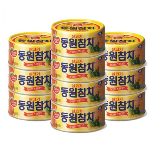 동원 라이트 스탠다드 참치, 150g, 40개