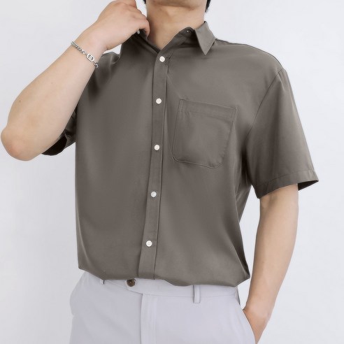 디알엠 남자 반팔 셔츠 오버핏 링클프리 구김없는 셔츠 빅사이즈 M~4XL