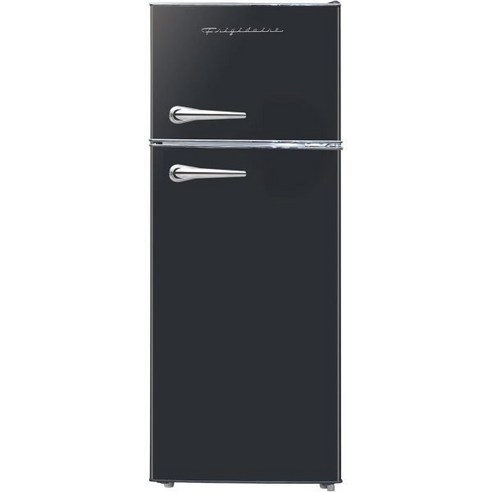 FRIGIDAire EFR756RED EFR756 상단 냉동고가 있는 2도어 아파트 크기의 레트로 냉장고 크롬 손잡이 7.5컷 빨간색, BLACK_Refrigerator