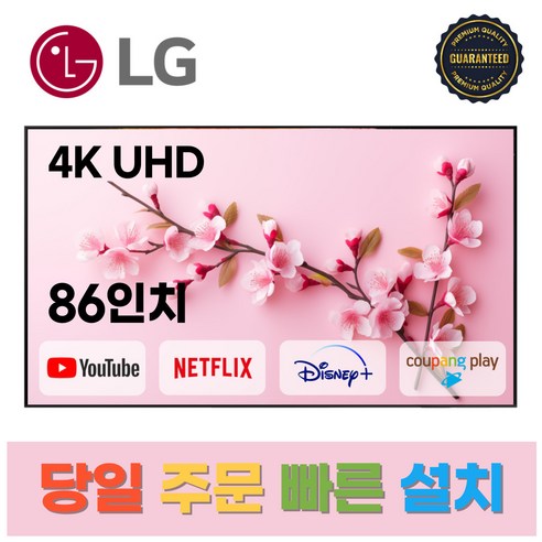 LG전자 86인치(190Cm) 4K UHD 스마트 TV 86UR8000 23년형, A.일산매장직접수령