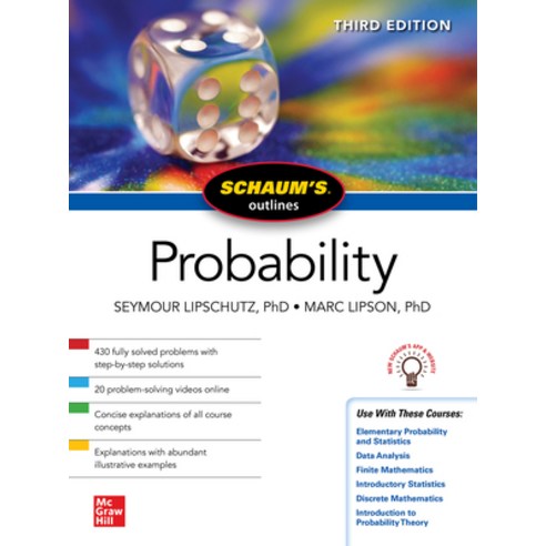 (영문도서) Schaum''s Outline of Probability Third Edition Paperback, McGraw-Hill Education, English, 9781264258840