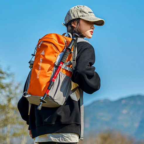 Sorpci 등산가방 경량 등산배낭 여행용 백팩, 20L, 오렌지
