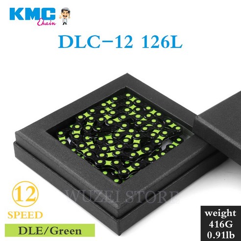 KMC DLC 체인 12V MTB 다이아몬드 체인 블랙 레드 블루 그린 옐로우 마운틴 바이크 12 S 체인 KMC X12 12 시마노 Sram 용 스피드 체인, 1 건, 12V DLC Green