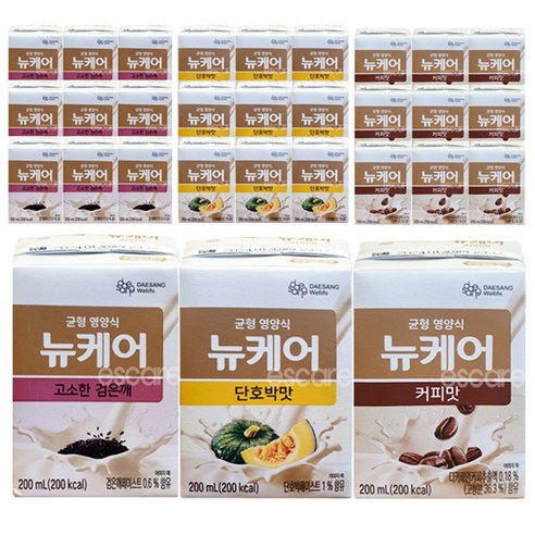 뉴케어 딸기맛 검은깨 미니 구수한맛 3가지맛 일반 환자 균형 영양식, 32개, 200ml 9 뉴케어 검은깨맛10팩+단호박10팩+커피맛10팩 일반 환자 영양식, 200ml 30팩, 30개