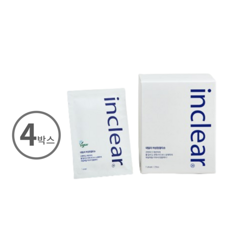 인클리어 데일리 여성 청결 티슈 25p, 150g, 4개