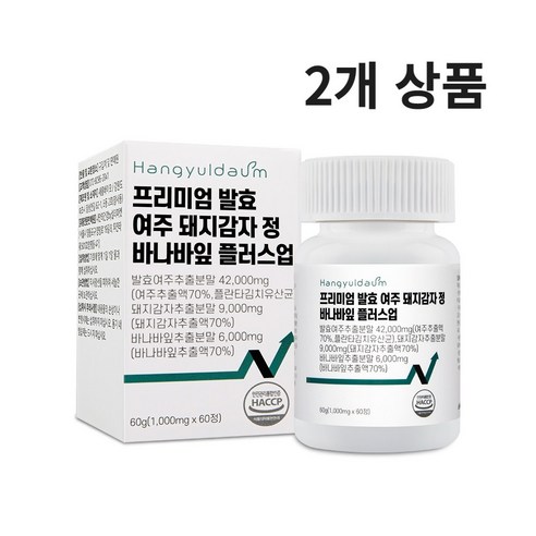 한결다움 프리미엄 발효 여주정 돼지감자 바나바잎, 60정, 2개