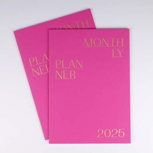 2025 먼슬리플래너 날짜형 A4 2개, 비바 마젠타