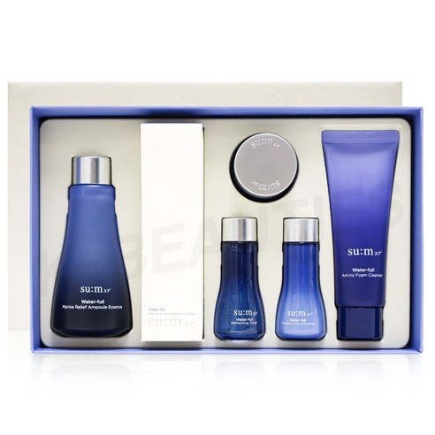 숨37도 워터풀 마린 릴리프 앰플 에센스 기획 50ml 기초 3종 클렌징 폼 40ml 세트, 1개