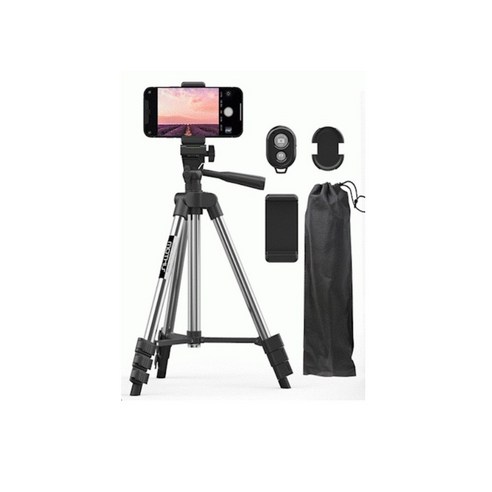 사담 무선 블루투스 스마트폰 4단 삼각대 5종 세트, 블루투스 4단 삼각대 5종 세트(실버)
